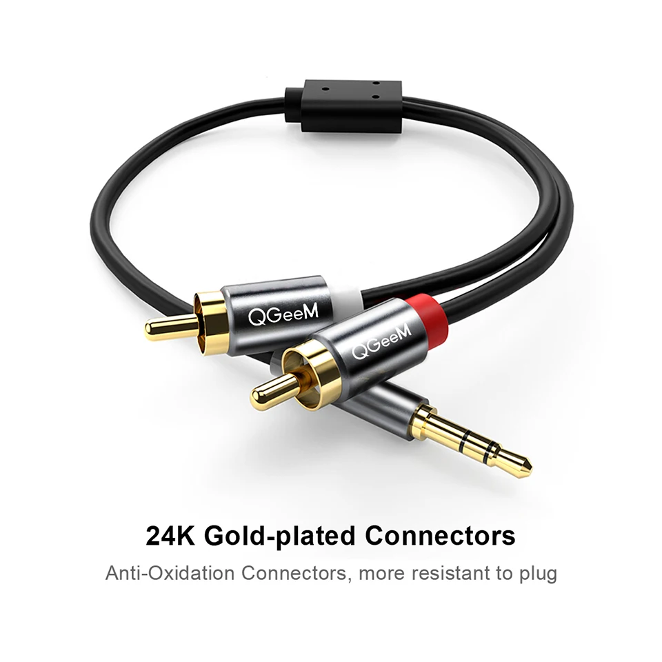 QGeeM RCAケーブル 2RCA-3.5mmオーディオケ - Home Cinema Ampli のレビューと価格