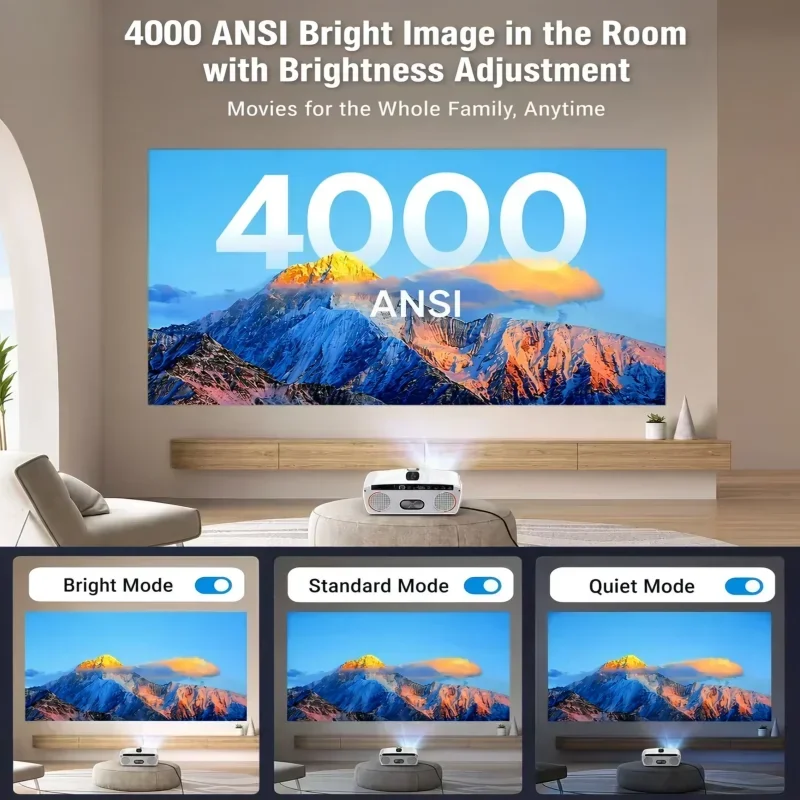 4Kプロジェクター 4000ANSI カラオケホームシアター - Home Cinema Karaoke Projector のレビューと価格